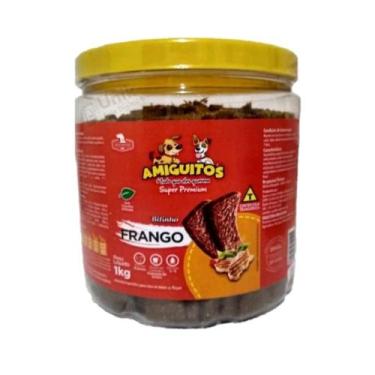 Imagem de Bifinho para Cães Super Premium Sabor Frango Pote 1Kg Amiguitos Origin