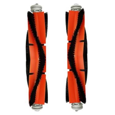 Imagem de HUAYUWA Kit de acessórios de aspirador de pó compatível com Dreame Z10/Z10pro/L10plus/D10plus/D10Splus, peças de reposição para aspirador de pó robô (2 escovas principais com barra de escova de rolo)