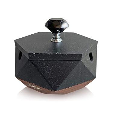 Imagem de J JHOUSELIFESTYLE Cinzeiro legal – Cinzeiro preto para uso externo para cigarros, ótimo cinzeiros para uso interno e externo, cinzeiros com capas para fumadores de maconha