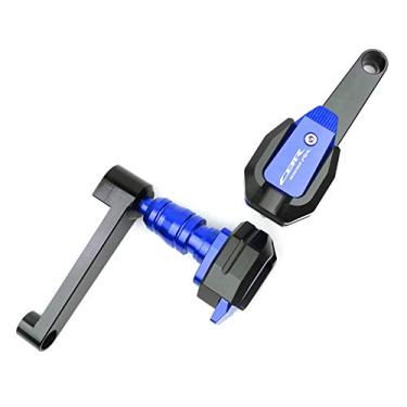Imagem de Acc-Creativity Motocicleta CNC Alumínio Motor Crash Guard Case Frame Sliders Protector Proteção contra quedas Compatível com HONDA CBR1000RR 08-11 (Azul)