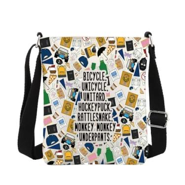 Imagem de MBMSO Bolsa tiracolo vazada com estrelas Gilmore TV Show Presente para fãs de Lorelai Rory Presente Luke's Diner Bolsa transversal Lukes Cafe Presente, Luke's Crossbody