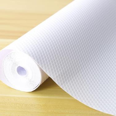 Imagem de Forro de prateleira de armário 61 cm de largura x 5,8 m antiderrapantes forros de gaveta de cozinha impermeáveis e à prova de óleo para despensa de armário forro de prateleira de geladeira não adesivo