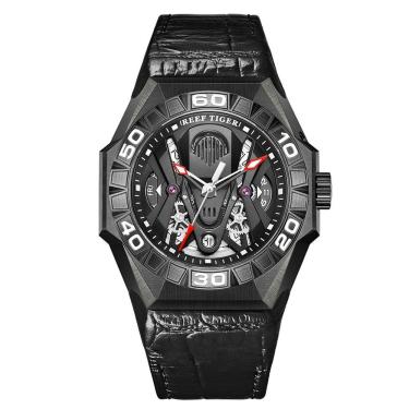 Imagem de Relógio Masculino Reef Tiger Rga6922-ybbl à Prova D'água Preto