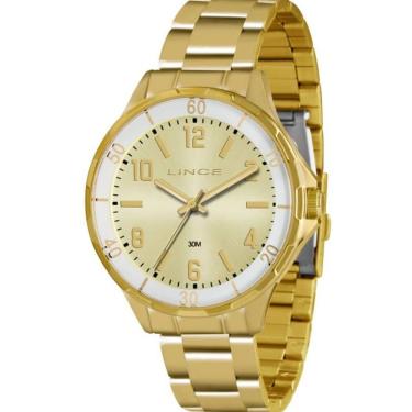 Imagem de Relógio Analógico Feminino Dourado Lrg4316l C2kx - Lince