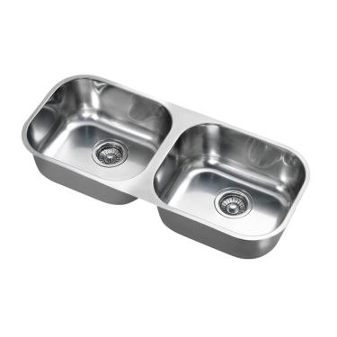 Imagem de Cuba Dupla Docol Spice 83x34 017025ch Inox Alto Brilho