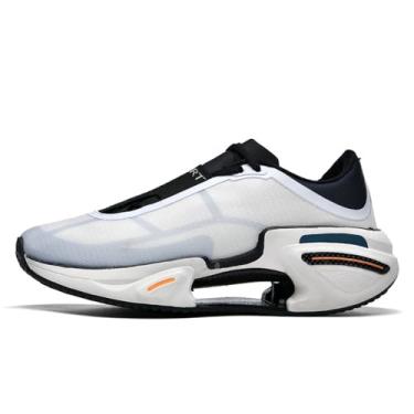 Imagem de Bolognifi Tênis de basquete masculino, corrida, atlético, casual, leve, respirável Equipamento de basquetebol(White/Black,43 BR)