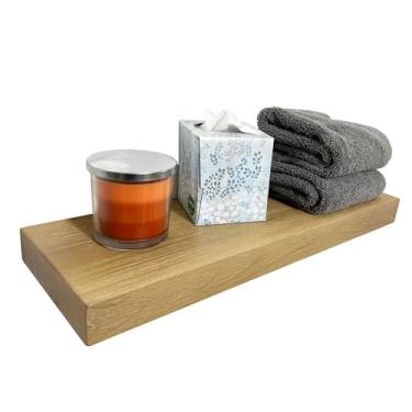 Imagem de Joel's Antiques Prateleira flutuante de parede – Pinho maciço – Organizador de prateleira para banheiro, cozinha, sala de estar – Decoração de casa de fazenda – Fácil instalação patenteada 20 cm de