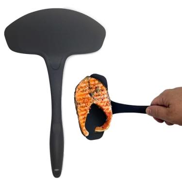 Imagem de Espátula flexível extra larga – Kitchen Discovery – espátula de ovo flipper de 18 cm de largura para ovos fritos, panquecas, omeletes e peixes – Espátula de nylon para cozinhar panelas antiaderentes