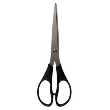 Imagem de Tesoura Inox 19,5cm Cabo Preto Jocar Office
