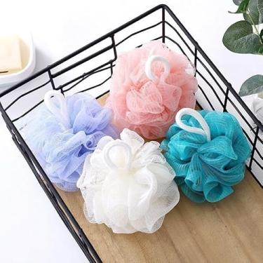 Imagem de Kit 6-12 Esponja Bucha de Nylon Para Banho com Cordinha(6)