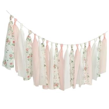 Imagem de Mybbshower Blush Floral Borla Guirlanda Rosa Decoração Pendurada Para Meninas Mulheres De Chá Bebê Parede Do Quarto Berçário Cenário Aniversário Casamento 50" (C) X 14" (A)