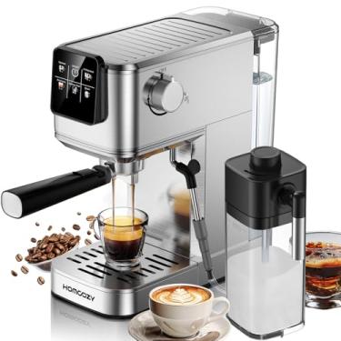 Imagem de HomCozy Máquina De Café Expresso 20 Bares Com Tecnologia Infusão Rápida A Frio, Reservatório Leite Separado, Controle Por Tela Sensível Ao Toque, Água Ideal Para Lattes, Cappuccinos, Americano, Uso