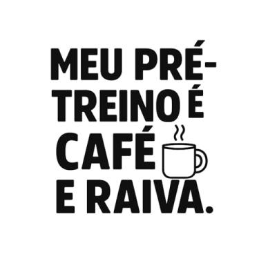Imagem de Adesivo Decorativo 'Meu Pré-Treino é Café e Raiva' para Notebook, Academia, Motivacional (2, 18x18cm)