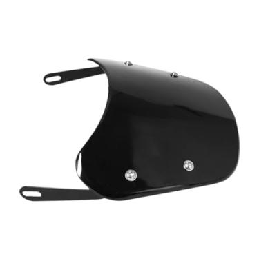 Imagem de FJMQHU Defletor de Vento para para- de Motocicleta com Classe de Montagem, Fácil de Instalar, para Farol de Motocicleta de Ciclomotores de 5" a 7&q, Preto
