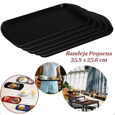 Imagem de Kit com 12 Bandejas Multiuso Retangular 35,8x23,6 Restaurante Self Ser