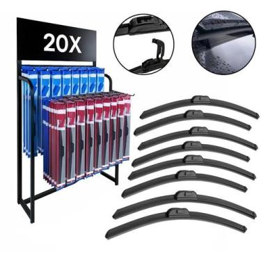 Imagem de Kit 20 Palhetas Limpador Parabrisa Gancho G 26 Polegadas - Tiger Auto