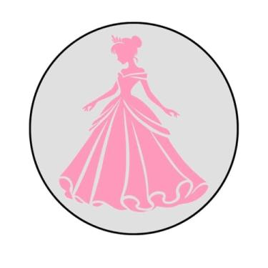 Imagem de Adesivo Decorativo Princesas, Circular, 200mm, Vários Modelos (PR-355, ADESIVO PLASTICO, 200-MM)