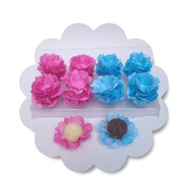Imagem de Forminhas para Doces Finos, 120 Unidades, para Festas, Casamento e Aniversário (Rosa e Azul)