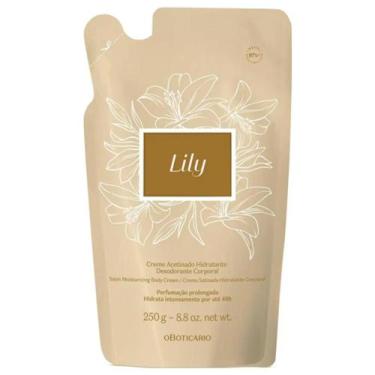 Imagem de Refil hidratante corporal Lily tradicional creme 250g - boticário