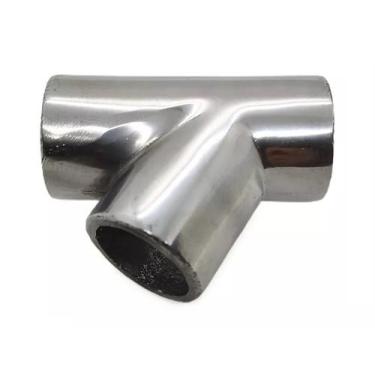 Imagem de União T Fixação Para Guarda Mancebo 1" Inclinada 45º - Alumínio - NOST