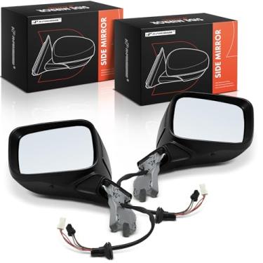 Imagem de A-Premium Par (2) espelhos retrovisores elétricos do lado do motorista e do passageiro - compatível com Jeep Renegade 2015-2022 - Retrovisor retrovisor externo preto dobrável manual aquecido com