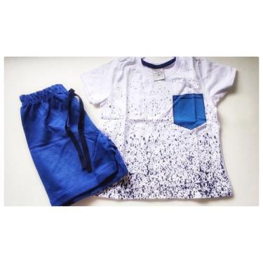 Imagem de Conjunto masculino infantil (02) anos bolso azul - Kadaço Kids & Teen