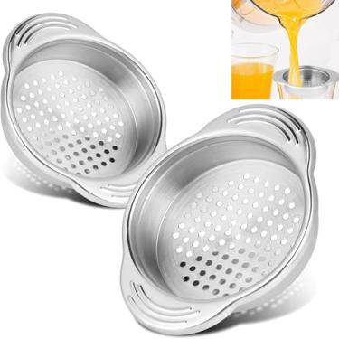 Imagem de 2 peças coador de lata de atum, prensa de atum de aço inoxidável, peneira de lata de alimentos, tampa de prensa de metal, coador de conservas, coador de atum, prensa de alimentos, escorredor de óleo