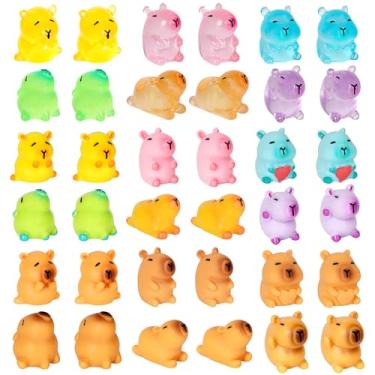 Imagem de EMPHASISY Mini Figuras De Capivara, Pacote Com 36 Miniaturas Animais Resina Clássicos, Fofos E Luminosos Para Jardim Fadas, Bonsai, Paisagem, Casa Bonecas Mesa