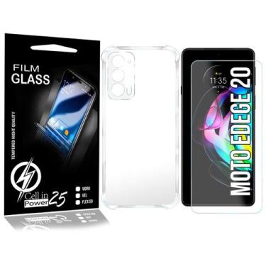 Imagem de Película Vidro + Capa Anti SHOCK Moto Edge 20 XT2143-1 - Cell In Power