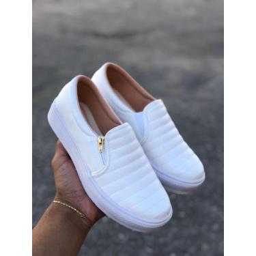 Imagem de Tênis Feminino Iate de Ziper - GC CALÇADOS, Branco, 37