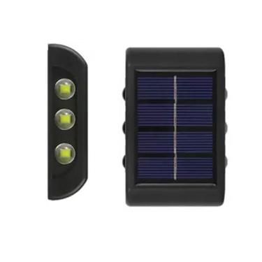 Imagem de Luminaria Solar Spot Led Arandela Parede Escada Caminho Jardim Quintal Varanda Garagem Iluminaçao Balizador Proteçao