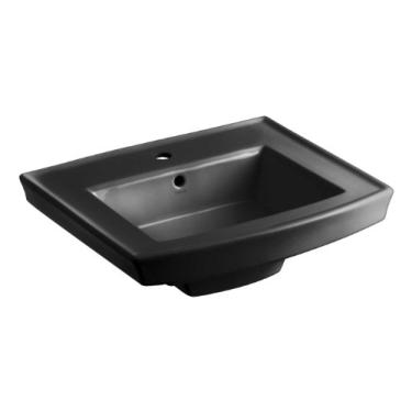 Imagem de KOHLER K-2358-1-7 Bacia para pia de banheiro com orifício único, preto