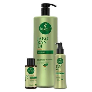 Imagem de Kit Haskell Jaborandi Shampoo Nectavita E Tônico 1 Litro