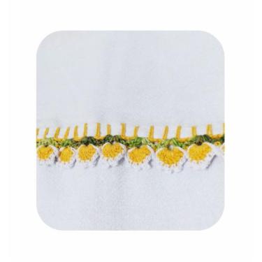 Imagem de Pano de Prato em Crochê Elegância - Eliane Crochê, Amarelo Canário