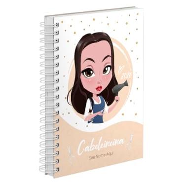 Imagem de Agenda Comercial 2026 Personalizada Capa Dura Cabeleireira Liso Cores (Nude)