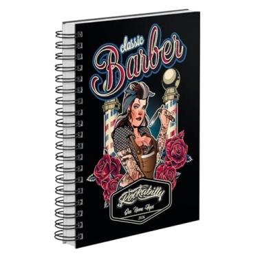 Imagem de Agenda Comercial 2026 Personalizada Capa Dura Barbearia Feminino Classic Preto