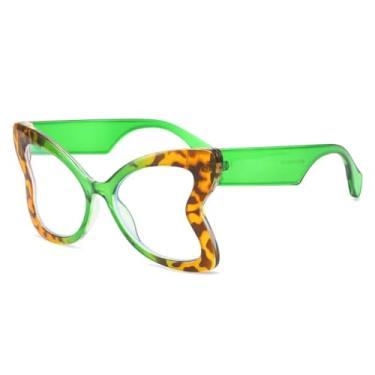 Imagem de Óculos de sol femininos grandes, exclusivos, em formato de coração, estilo leopardo, para áreas externas, UV400 (verde, leopardo, transparente)
