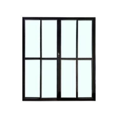 Imagem de Porta Balcão 4 Folhas Vidro 210x180 Preto Linha 25