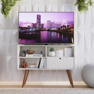 Imagem de Rack Sala Para TV Até 50 Polegadas 1 Porta com Pés Retrô Móveis Bonatt