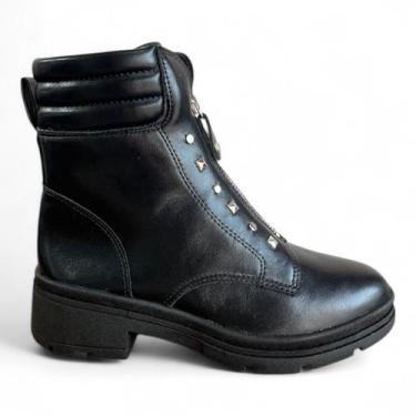 Imagem de Bota Coturno Mississipi Zíper Estilo e Conforto no Dia a Dia, preto, 3