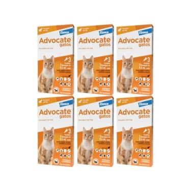 Imagem de Combo Advocate Gatos 0,4ml Até 4kg - 3 Pipetas - 6 Unidades - Elanco