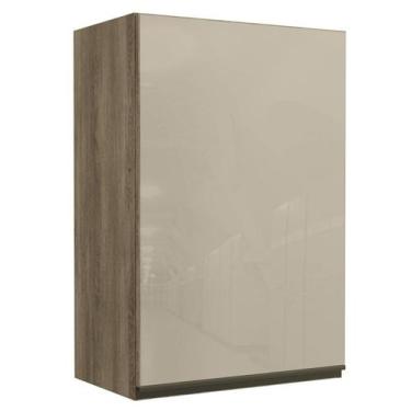 Imagem de Armario Aereo 1 Porta Vidro 60 cm MDP Maxxi G763 Nogal Kappesberg, Nog