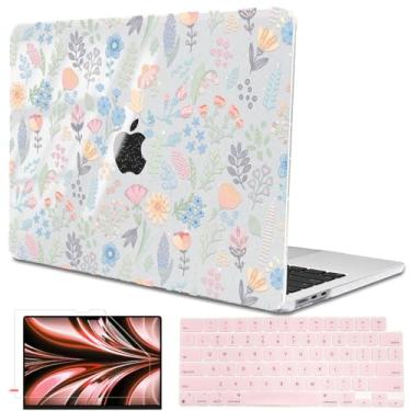 Imagem de LCMOCICO Compatível com MacBook Air 2025 de 13,6 polegadas, capa M4 A3240, capa rígida de plástico com padrão brilhante para teclado para Mac Air 13,6 M2 A2681 M3 A3113 versão 2024-2022, céu estrelado