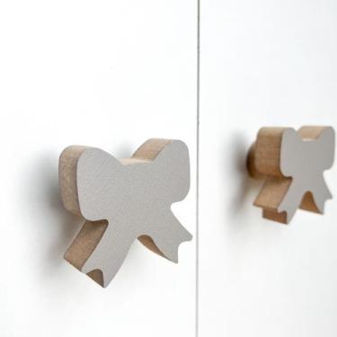 Imagem de 3 Puxadores Laço Infantil Boho Gaveta Móveis Cômoda Armário - Souvenir