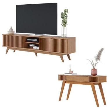 Imagem de Rack Bancada Fortaleza Com Aparador Riviera Freijó  Colibri - COLIBRI 