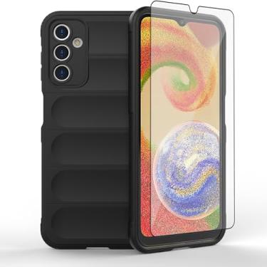 Imagem de Asuwish Capa de celular para Samsung Galaxy A14/M14 5G com protetor de tela de vidro temperado e TPU macio, fina, à prova de choque, capa protetora de silicone acessórios A 14 4G 14 A 14 M G5 feminino