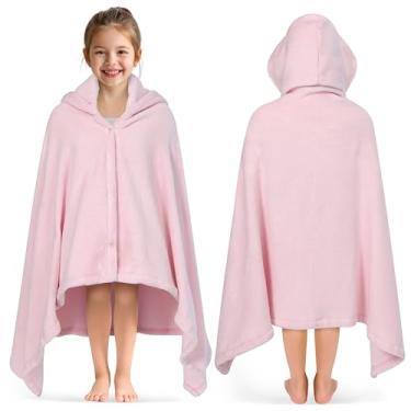 Imagem de PAVILIA Toalha com capuz de lã para crianças, toalha de praia infantil de pelúcia macia, envoltório de chuveiro para piscina, praia, poncho de natação absorvente para meninos e meninas de 3 a 8 anos