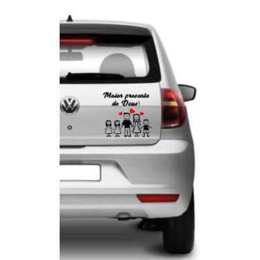 Imagem de Adesovo Para Carro Família Feliz Mod65 - Lojinha Da Luc