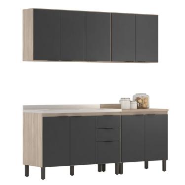 Imagem de Cozinha Completa Modular 4 Peças Composição 8 Grafito Fi0008