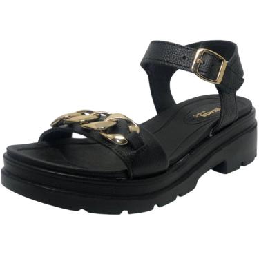 Imagem de Sandalia Feminina Anabela Baixa Conforto Aurora Pegada